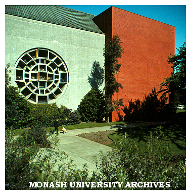 Lindesay Clark window by Leonard French, Robert Blackwood Hall