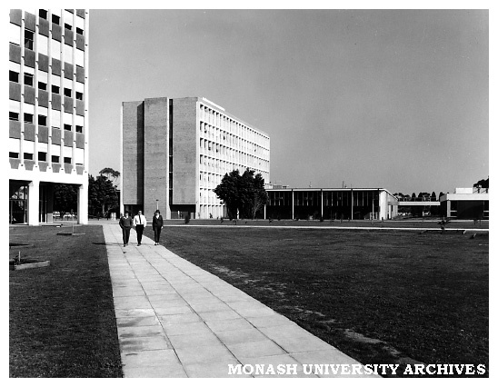 Physiology and Biomedical building along path from east