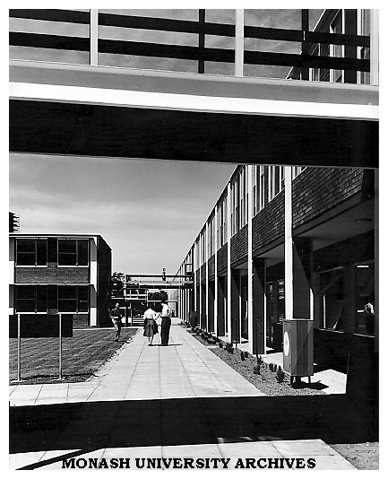 Central science block (right) and walkway