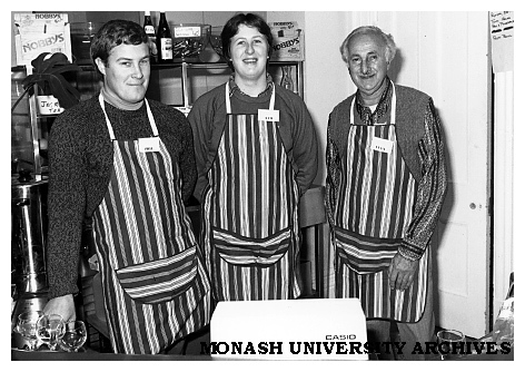 Staff at Chisholm's Staff Club Phil Loft, Manager (left), Kim Glass and Ivan Dudakov