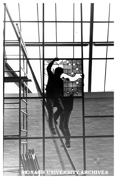 Installation of Lutheran College Chapel window