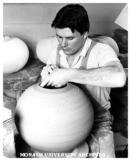 Ceramics student Rick Price