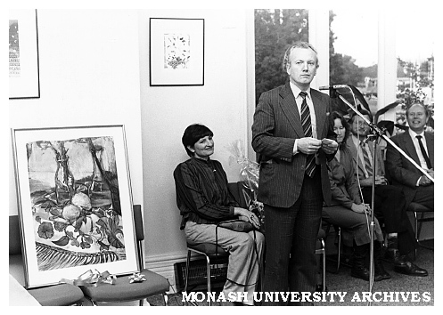 Dr Tom Kennedy (Deputy Director of Chisholm] giving his farewell speech.
