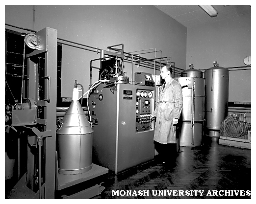 Ken Hall in liquid helium room
