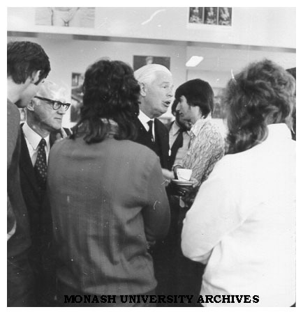 50th Anniversary celebrations, Caulfield Institute of Technology. Sir Rohan Delacombe with Mr Hartley Halstead
