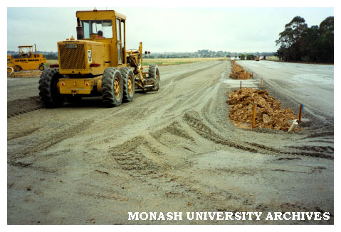 Road making at Berwick campus