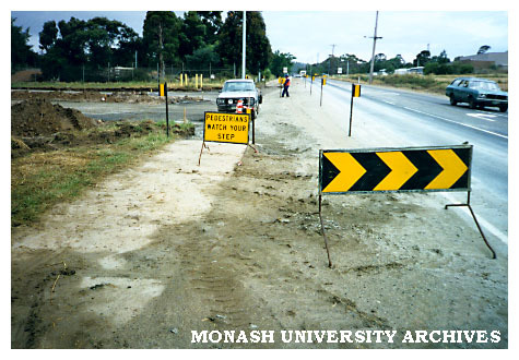 Construction of entrance road to Berwick campus