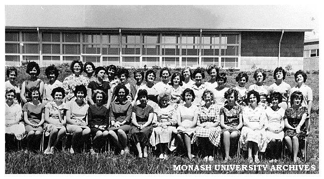 Second year students of Trained Infant Teacher's Certificate course, Frankston Teachers' College