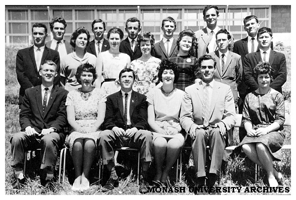 Sports Committee, Frankston Teachers' College. Mr Peter Ladd (seated, 2nd from right)