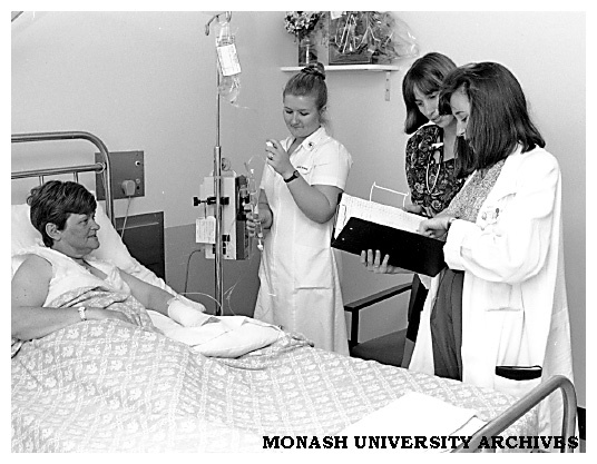 Students practising hospital pharmacy