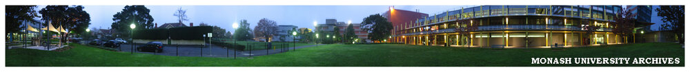 Caulfield campus buildings in the early morning