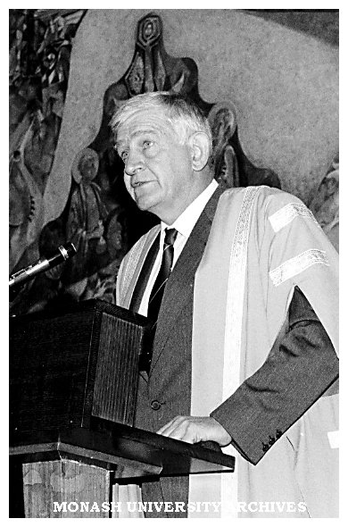 Professor G. N. Vaughan speaking at Victorian College of Pharmacy Opening of 1991 Academic Year and Presentation of Prizes