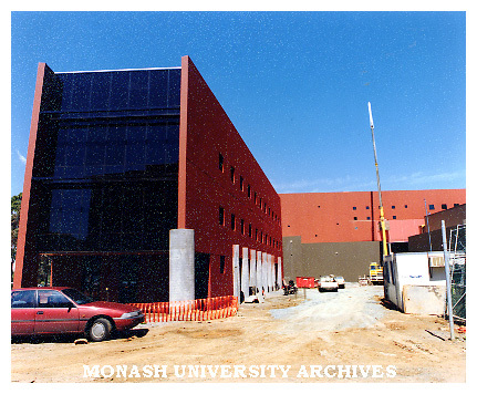 Performing Arts Precinct and Information Services Building under construction