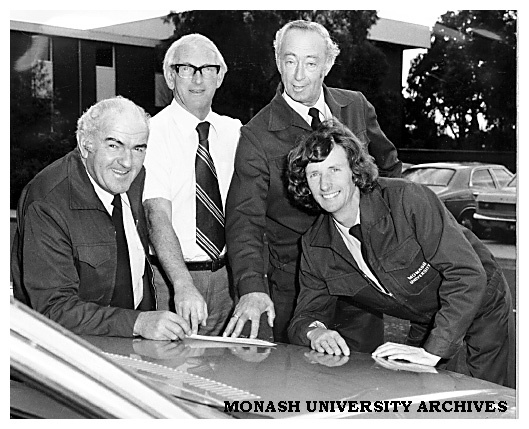 Winners of safe driving awards Kevin Perry (left), Russell Hall and Ian Newbold with Central Services Manager Bill Cunningham