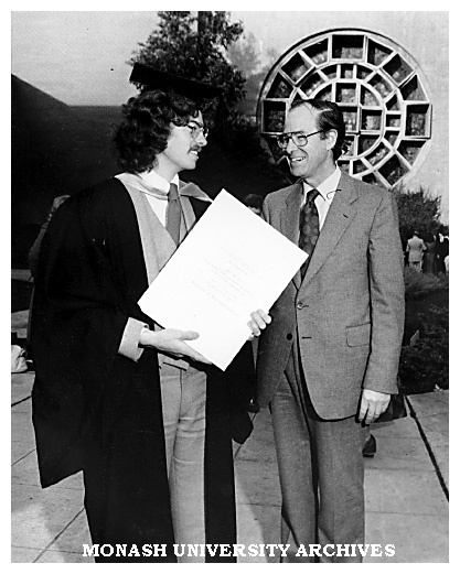 Bachelor of Arts graduate Martin West with father Professor Bruce West