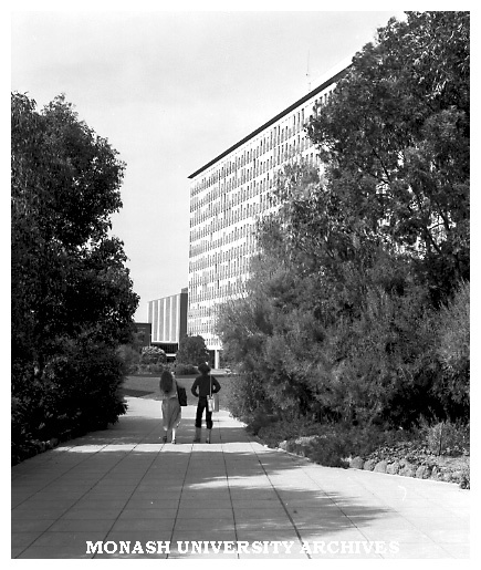 Menzies building with Main Library in the background