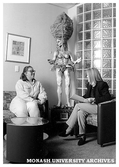 Agerona - Artistic addition to the School of Marketing. She has blue hair and green skin.