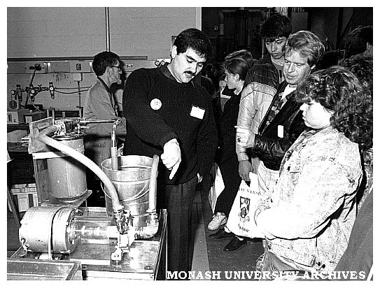 Visitors at an interactive display during Open Day | Monash Uni