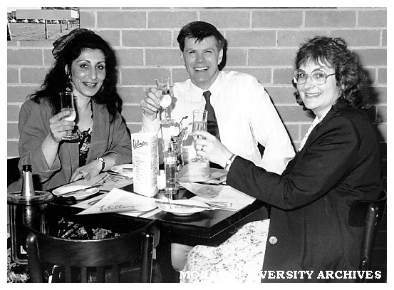 Winners of the Vice-Chancellor's Awards for Distinguished Teaching (from left) Ms Joycey Tooher, Law, Mr Rob Hagan, Computing and Information Technology, and Dr Anne McDougall, Education
