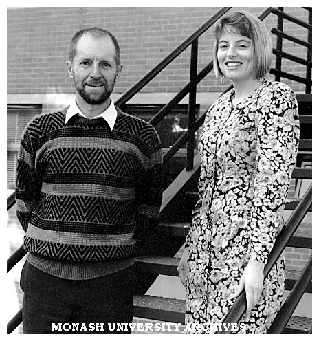 Head of the study on teacher effectiveness Dr Malcolm Eley with researcher Ms Michelle Thomson