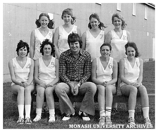 Monash Intervarsity women's basketball team 1974 winners
