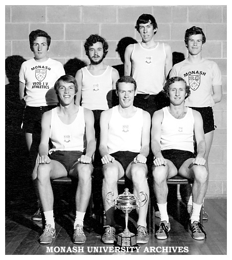 Monash Intervarsity Cross Country team. 1970 winners