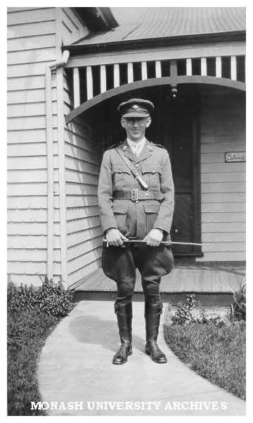 Lieutenant H.J. Palin, O.C. 1938 Caulfield Technical School Cadet Corps