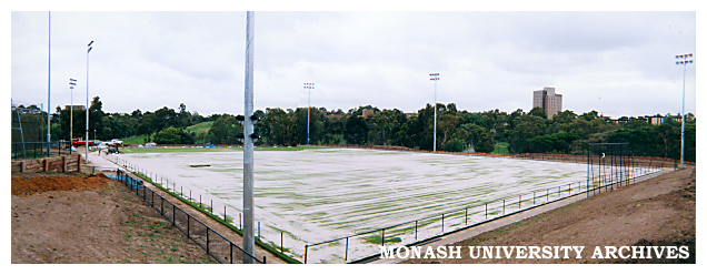 Construction of synthetic hockey field