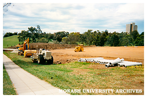 Construction of synthetic hockey field