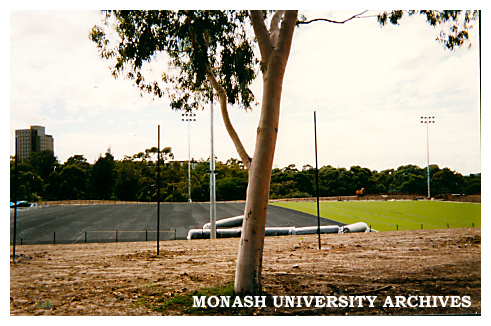 Construction of synthetic hockey field