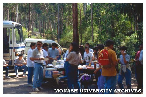 International students from Gippsland campus visiting Tarra Valley National Park