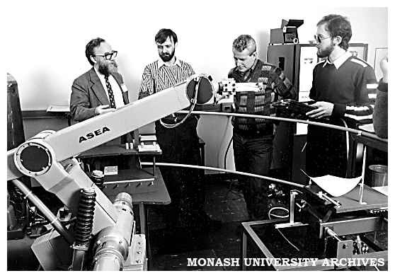 Mr Duncan Law (far left), senior consultant with Chisholm Centre for Robotics, with participants in the Introduction to Robot Technology Seminar
