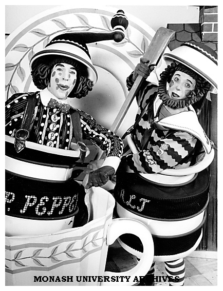 Bill Binks (left) and Steven Ritchie as Salt and Pepper in 'The Gingerbread Man', a Garry Ginivan rainbow Management Production