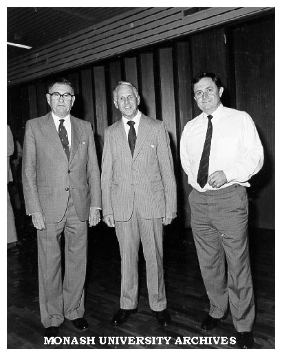 Retiring Academic Registrar and Comptroller, with new Comptroller