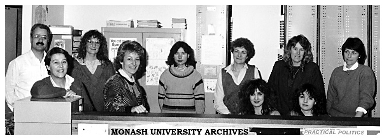 Chisholm Community Services staff (left to right) Tibor Weisz, Barbara Pittard, Jenny McGowan, Dr Livia Jackson, Kate Grivas, Sandra Luxmore, Joanne Barker, Dr Jill Grogan, Kathryn I'anson and Lynette Sunderland