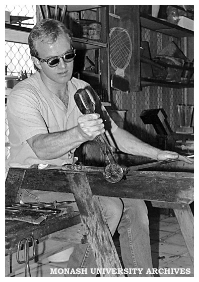 Hot glass work demonstration during Caulfield campus Open Day