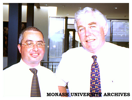 Monash Institute of Public Health and Health Services Research director Professor Christopher Silagy (left) with Dean of Medicine Professor Nick Saunders