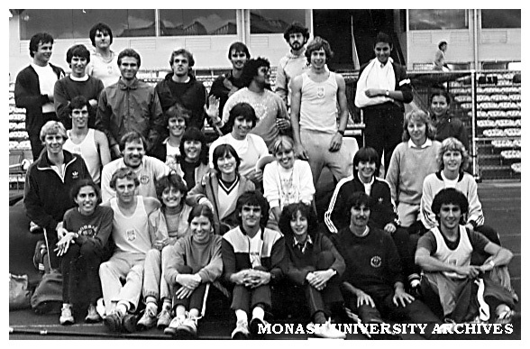 Monash Intervarsity Athletics Club track and field members