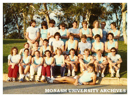 Monash Intervarsity track and field team at Adelaide University.