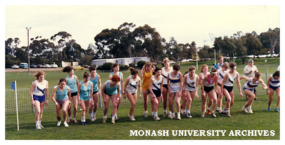 Monash Intervarsity womens cross country race