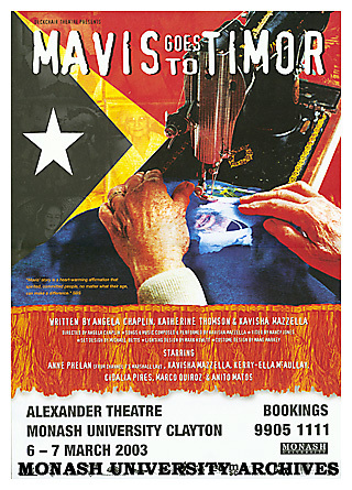 Poster for 'Mavis Goes to Timor' by Angela Chaplin, Katherine Thomson and Kavisha Mazzella