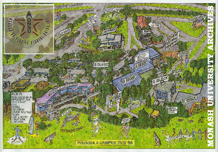 Monash University Student Union poster of Peninsula campus July 1998