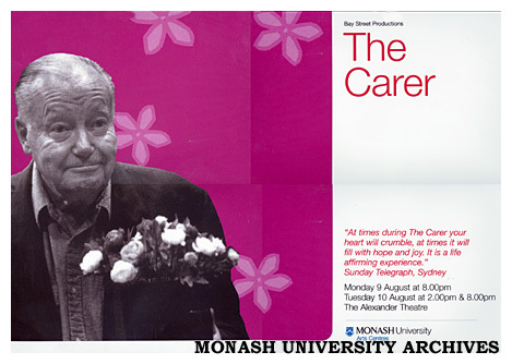 Poster for 'The Carer' Bay Street Productions