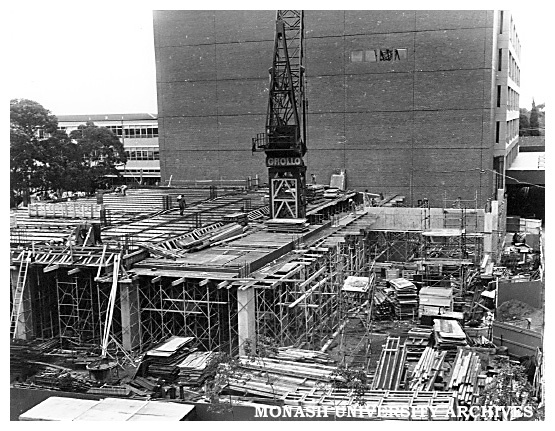 Construction of C Block, Caulfield Institute of Technology, Railway Avenue, Caulfield