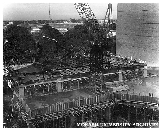 Construction of C Block, Caulfield Institute of Technology, Railway Avenue, Caulfield