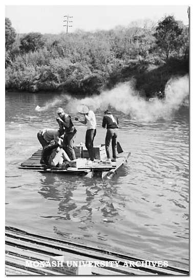 Caulfield Technical College students raft race