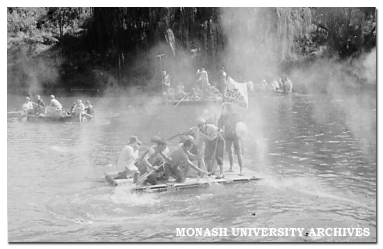 Caulfield Technical College students raft race