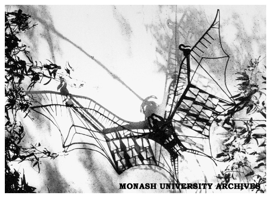 Clifton Pugh's 'Flying foxes' on wall of Science lecture theatres