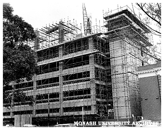 Construction of C Block, Chisholm Institute of Technology, Railway Avenue, Caulfield