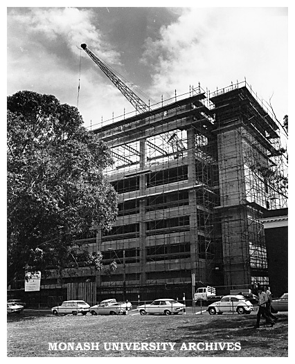 Construction of C Block, Chisholm Institute of Technology, Railway Avenue, Caulfield